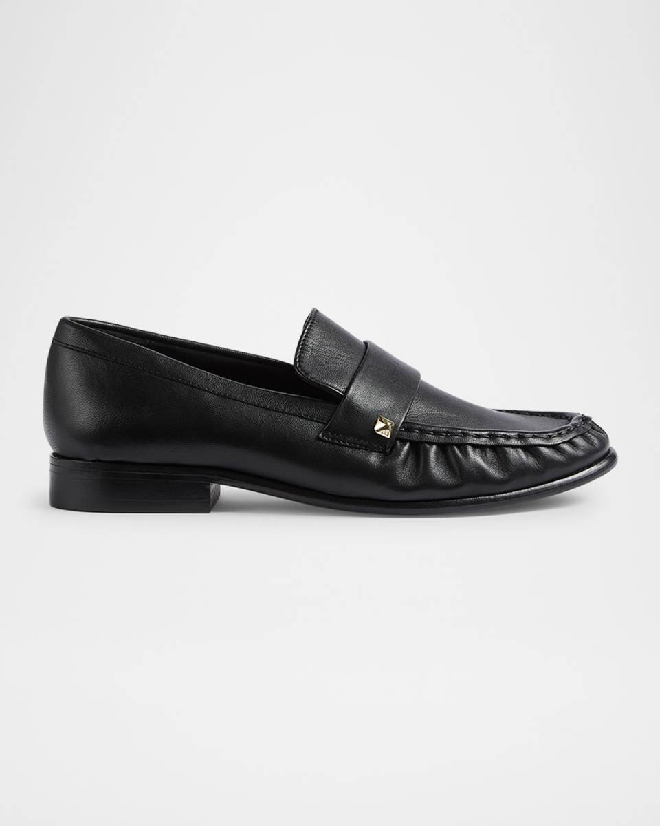 Adira Leather Stud Slip-On Loafers
